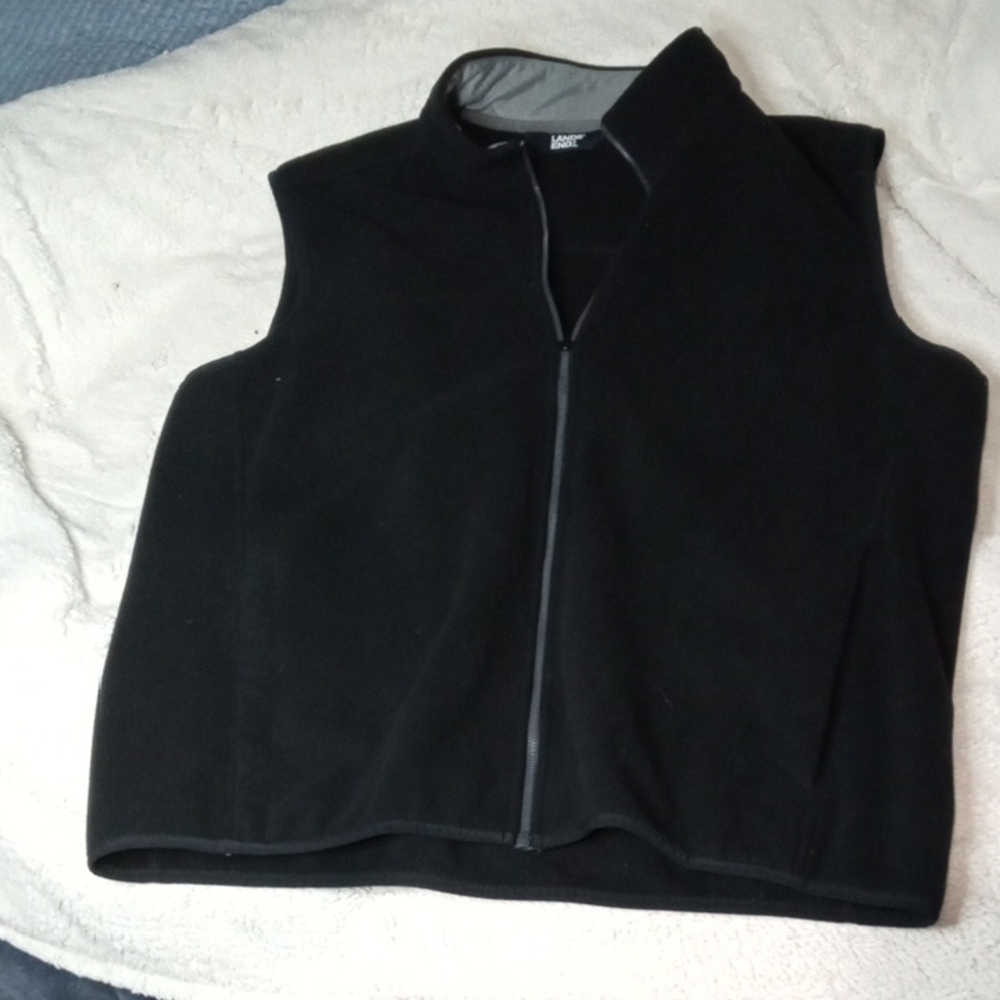 Lands' End Black Fleece Vest